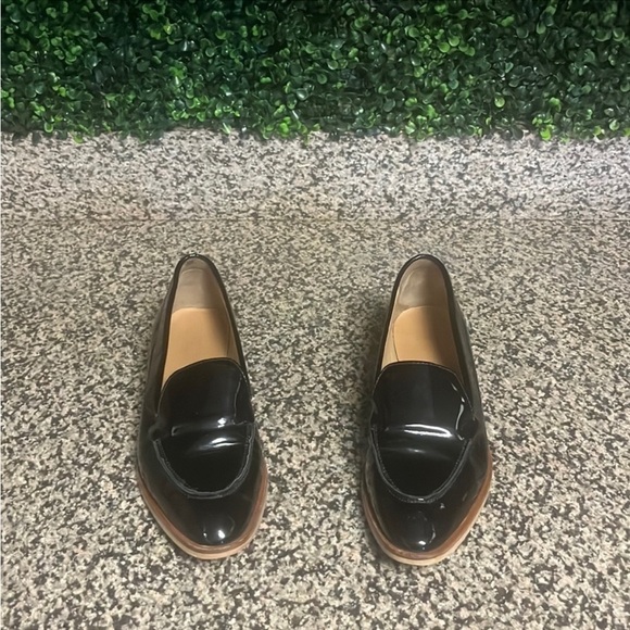 Ladies EVERLANE BLACK PATEN MODERN LEATHER LOAFERS - Picture 3 of 10
